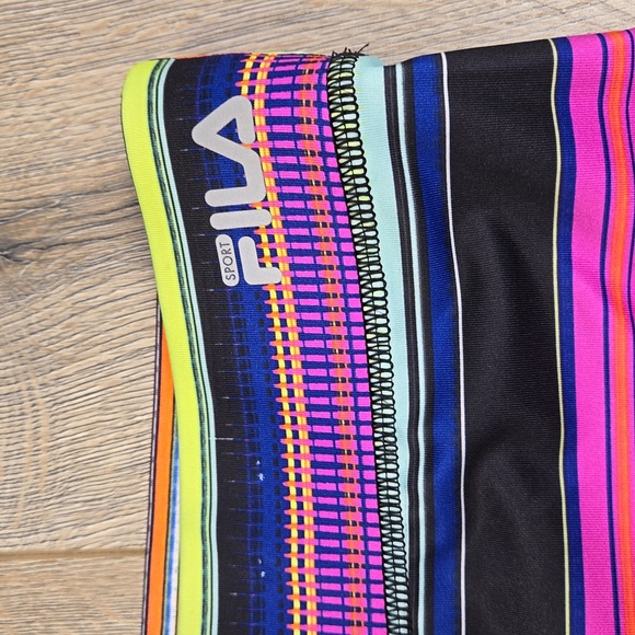 Fila bright multi-coloured running shorts, size medium - Picture 2 of 7